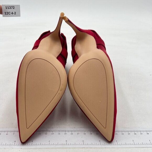 FSJ Women Retro Pointed Toe Slip on Comfort High Thin Heel Satin Pumps Stiletto - Picture 6 of 7